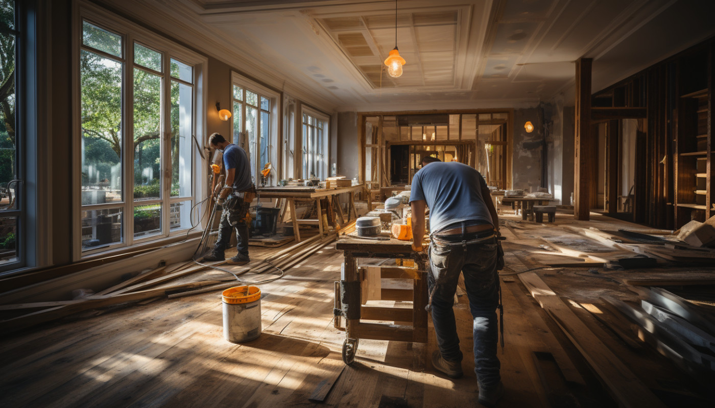 Les travaux de rénovation dans une  maison